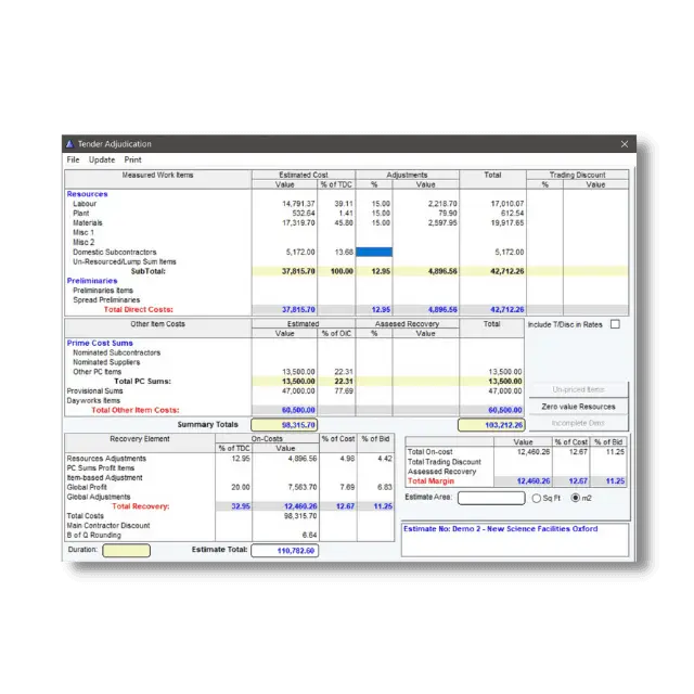 Construction Estimating Software
